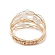 Natürliche Regenbogen-Mondstein-Fingerringe&nbsp;RJEW-TA00221-03-4
