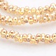 Pearl Luster Plated Glass Bone Beads Strands GLAA-A029A-PL09-1