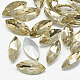 Cabujones de cristal con rhinestone RGLA-T083-7x15mm-04-1