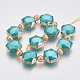 Electroplate Glass Beads Strands EGLA-P043-B03-2