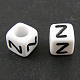 Perles européennes de lettre en acrylique X-OPDL-R050-10mm-Z-1
