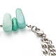 Set di gioielli per il potere curativo con perle di perle di conchiglia e amazzonite naturale per ragazze donne X1-SJEW-TA00002-17