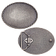 Alloy Oval Belt Buckles BUTT-WH0024-006-1