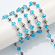 Olycraft Glass Rondelle Beads Chains for Necklaces Bracelets Making AJEW-OC0001-80-4