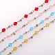 Handmade Bicone Glass Beads Chains for Necklaces Bracelets Making AJEW-JB00061-1