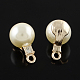 Alloy Pendants with ABS Plastic Round Beads PALLOY-R046-03-1