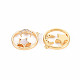 Brass Micro Pave Clear Cubic Zirconia Charms KK-T062-169G-NF-2