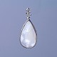 Natural White Shell Mother of Pearl Shell Pendants SSHEL-L011-13P-3