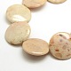 Lentil Natural Crazy Agate Beads Strands G-P062-31-3