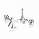 304 Stainless Steel Barbell Cartilage Earrings EJEW-H351-02P-2