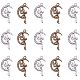 Pandahall elite 120шт 2 цвета тибетский стиль луна с подвеской из сплава в форме феи подвески ожерелье браслет ювелирные изделия diy ремесло изготовление антикварной бронзы антикварное серебро TIBEP-PH0004-63-1