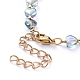 Bracelets de perles en verre peint à la bombe transparent coeur BJEW-JB05215-5