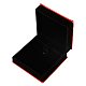 シノワズリのアクセサリー箱は、ギフトラッピング用のシルクブレスレットバングルボックス刺繍  花模様の正方形  ブラック  105x105x46mm SBOX-A001-02-2