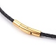 Leather Cord Necklace Making MAK-E666-05G-2