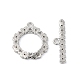Brass Pave Clear Cubic Zirconia Toggle Clasps KK-P234-83P-2
