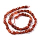 Chapelets de perles rouges en agate naturelle G-G018-67-2