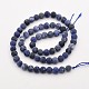 Frosted Round Natural Sodalite Beads Strands G-E302-108-6mm-2