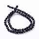 Facetadas de cristal negro cadenas de perlas giro X-GLAA-R042-8x8mm-14-2