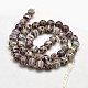 Faceted Millefiori Glass Round Beads Strands LK-P006-04-2