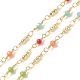 Glass Rondelle Beaded Chains CHC-P009-30G-1