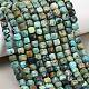 Хубэй природных бирюзовый бисер нитей&nbsp;G-B175-C03-6x6mm-1