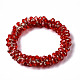 Bracelets extensibles en perles de verre transparentes à facettes BJEW-S144-001F-02-2