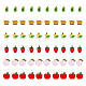 DICOSMETIC 60Pcs 6 Styles Enamel Peach Pendants Cute Strawberry Pendants Golden Flatback Orange Charms Fruit Theme Enamel Pendants Summer Style Charms Alloy Pendants for Jewelry Making FIND-DC0002-37-1
