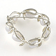 Broches de seguridad de abalorios de perlas naturales JEWB-R009-02-2