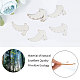 GORGECRAFT 20PCS Pigeon Unfinished Wood Cutout Hanging Wooden Christmas Tags Pendants Slices Ornaments Sets with Hole Ropes for Wedding Christmas Birthday Themed Party Decoration Painting Arts Home WOOD-WH0124-26D-6