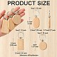 30Pcs 3 Style Rectangle/Flat Round Wooden Blank Engravable Tags Keychain KEYC-YW0001-08-2