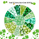 PandaHall 15 Color Green Glass Beads for Jewelry Making GLAA-PH0001-54-4