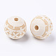 Unfinished Natural Wood European Beads WOOD-S057-007B-2