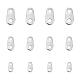 UNICRAFTALE about 120pcs 3 Sizes 3/8/10mm Oval Drop Chain Tabs Stainless Steel Chain Extender Connectors End Chain Drop Charms for DIY Jewelry Making Stainless Steel Color STAS-UN0008-95P-1