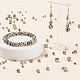 340pcs 4 perles de jaspe dalmatien naturel de style G-LS0001-48-6