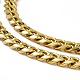Vacuum Plating 201 Stainless Steel Cuban Link Chain Necklace with 304 Stainless Steel Clasps for Men Women NJEW-M194-01D-G-2