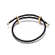 Fabrication de bracelets réglables de corde de fil d'acier inoxydable 304 AJEW-D047-01G-A-3