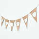 GORGECRAFT 13PCS Plain Burlap Bunting Banner 9.2FT(2.8M) Triangle Flags DIY Burlap Pennant Banner with Printed White Heart for Wedding Camping Party Valentine's Day Indoor Christmas Decoration AJEW-WH0312-32-5