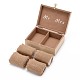Rectangle mr et mme boîte à double alliance rustique en bois OBOX-K002-01-3