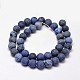 Frosted Natural Sodalite Round Bead Strands G-F266-05-8mm-2