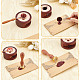 Brass Wax Seal Stamps with Rosewood Handle AJEW-WH0412-0139-3