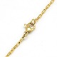 Trendy Unisex 304 Stainless Steel Box Chain Necklaces NJEW-L043-01G-3
