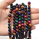 Природных тигровый глаз бисер нитей G-G101-8mm-6-6