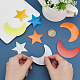 Gorgecraft 8 Sets 2 Style Star & Moon PET Safety Reflector Strips Adhesive Stickers AJEW-GF0003-95-4
