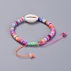 Eco-Friendly Handmade Polymer Clay Heishi Beads Kids Braided Bracelets BJEW-JB04317-05-4