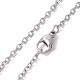 Bunte Halsketten mit runden Perlenanhängern aus Glas NJEW-JN04581-02-5