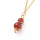 Natural Carnelian/Red Agate Pendant Necklaces NJEW-JN02599-01-2