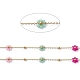 Chaînes de perles de verre fleur CHS-P016-42G-2