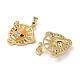 Латунные микропаве прозрачные подвески с фианитом KK-F924-0G-02-2