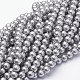 Hebras redondas de perlas de vidrio teñido ecológico HY-A002-6mm-RB026-3