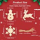 GORGECRAFT 30Pcs Wooden Christmas Ornaments Christmas Tree Decorations Snowflake Elk Snowman Blank Unfinished Wood Pendants with 30Pcs Rope Cords for DIY Crafts Home Christmas New Year Decorations WOOD-GF0001-85-2